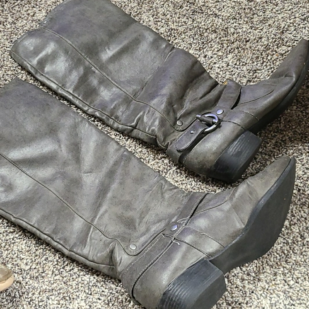 Tall Grey Boots